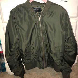 Olive Green Bomber Jacket